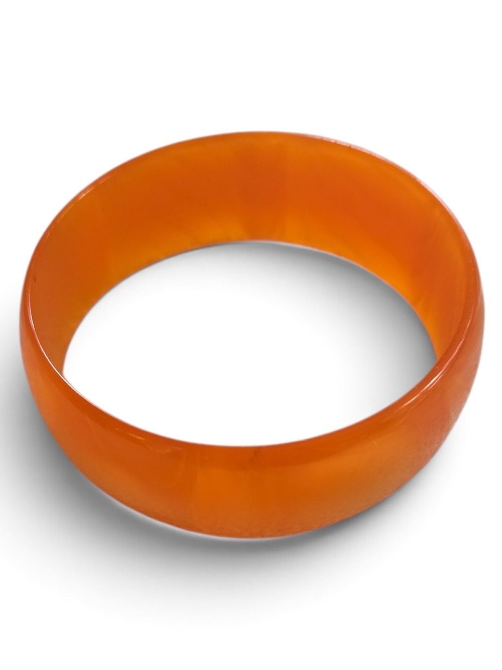 Vintage Orange Lucite Bangle Bracelet